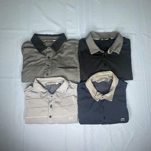 Lot Of 4 Travis Mathew Mens Polo Shirt Size Large